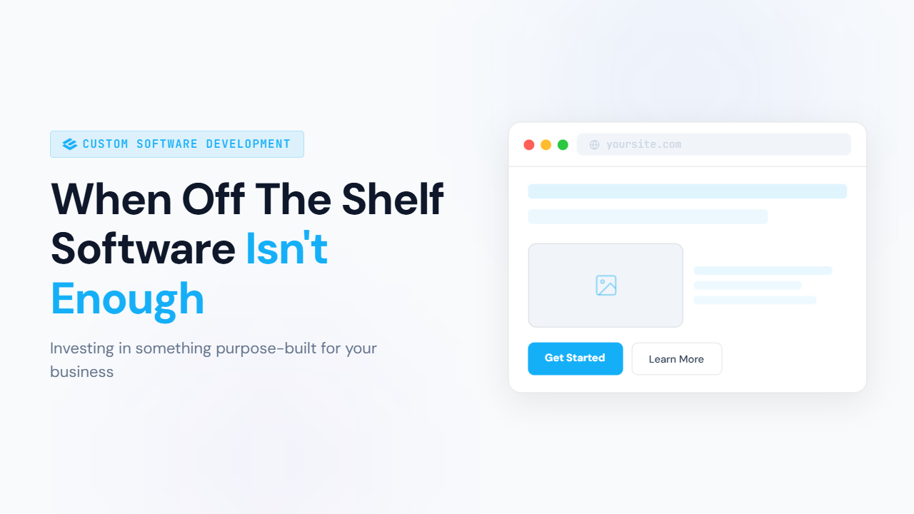 When Off-the-Shelf Software Isn't Enough: A Decision Framework