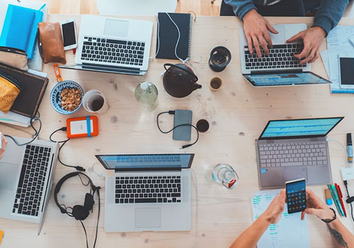Modern software development team in Adelaide office